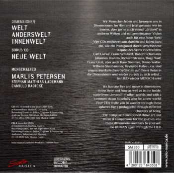 4CD/Set di cofanetti Marlis Petersen: Dimensionen (Mensch&Lied)