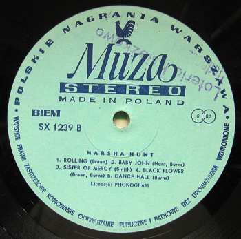LP Marsha Hunt: Marsha Hunt