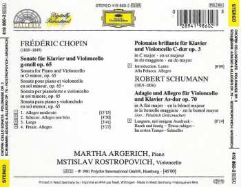 CD Robert Schumann: Cellosonate Op. 65 · Polonaise Op. 3 / Adagio & Allegro Op. 70