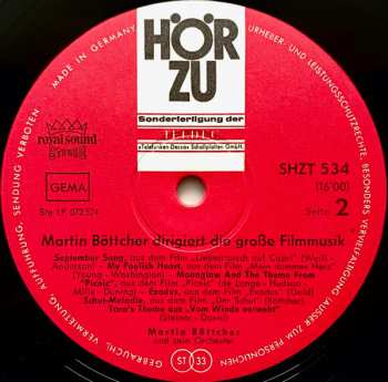 LP Martin Böttcher: Martin Böttcher Dirigiert Die Große Film-Musik