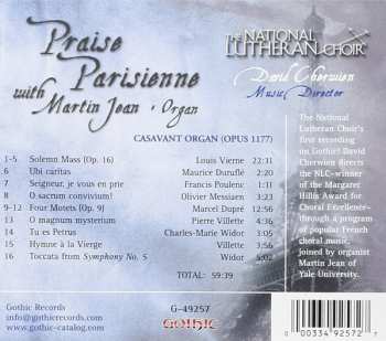 CD National Lutheran Choir: Praise Parisienne 