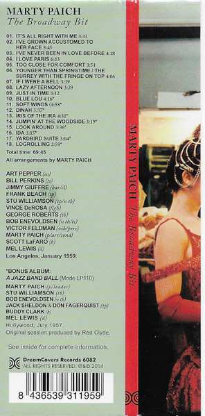 CD Marty Paich: The Broadway Bit LTD