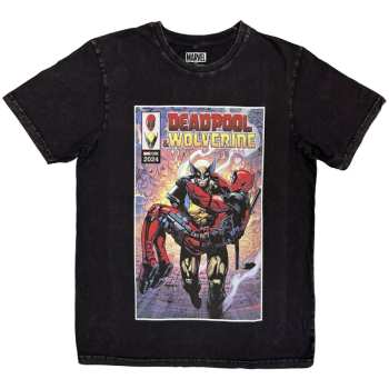 Merch Marvel Comics: Stone Wash Maglietta Wolverine Carrying Deadpool
