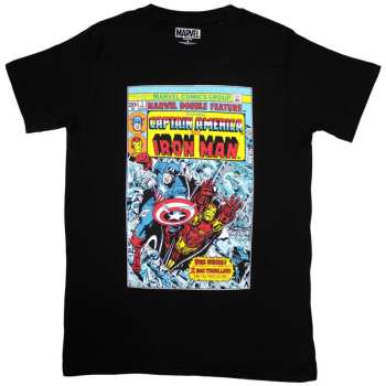 Merch Marvel Comics: Maglietta Captain America & Iron Man Comic Cover