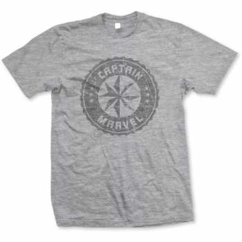 Merch Marvel Comics: Maglietta Captain Marvel Grey Circle 