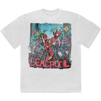 Merch Marvel Comics: Maglietta Deadpool Hero Scene Vintage