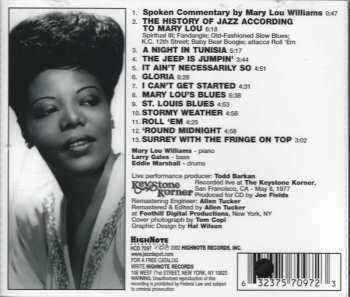 CD Mary Lou Williams: Live At The Keystone Korner