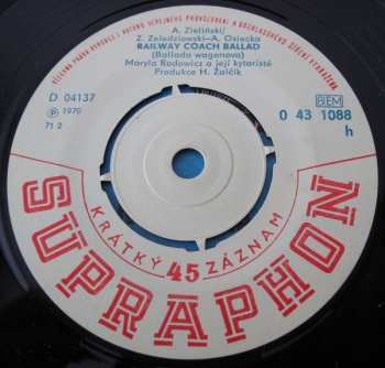 SP Maryla Rodowicz: Railway Coach Ballad / Kolibaj Sie Kolibaj