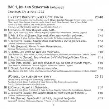 CD Johann Sebastian Bach: Cantatas 27: BWV 5 Wo Soll Ich Fliehen Hin - BWV 80 Ein Feste Burg Ist Unser Gott- BWV 115 Mache Dich, Mein Geist, Bereit