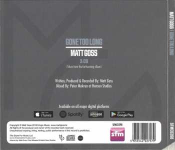 CD Matt Goss: Gone Too Long