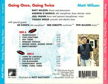 CD Matt Wilson: Going Once, Going Twice