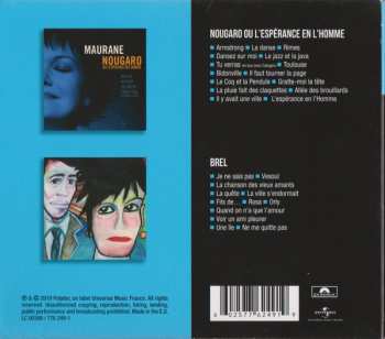 2CD/Set di cofanetti Maurane: Nougaro Ou L'Espérance En L'Homme / Brel