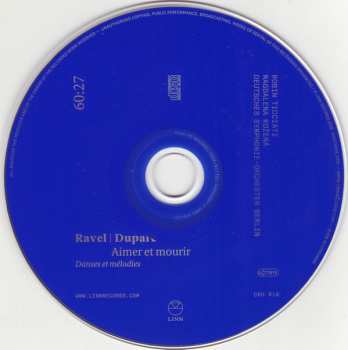 CD Maurice Ravel: Aimer Et Mourir (Danses Et Mélodies)