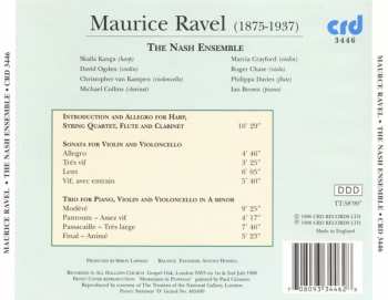 CD Maurice Ravel: Introduction & Allegro 🞄 Piano Trio 🞄 Sonata For Violin & Cello