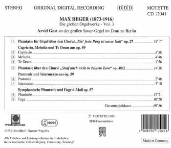 CD Max Reger: Die Großen Orgelwerke Vol. 3