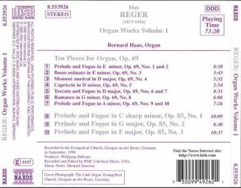 CD Max Reger: Organ Works Volume 1 - Ten Pieces for Organ, Op. 69 - Prelude And Fugues, Op. 85