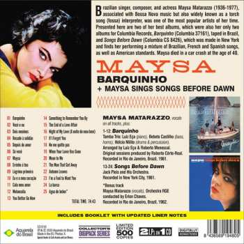 CD Maysa Matarazzo: Barquinho + Maysa Sings Songs Before Dawn LTD