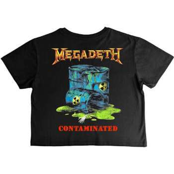 Merce Megadeth: Megadeth Ladies Crop Top: Contaminated (back Print) (small) S