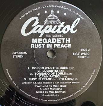 LP Megadeth: Rust In Peace