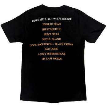 Merce Megadeth: Megadeth Unisex T-shirt: Peace Sells Album Cover (back Print) (small) S