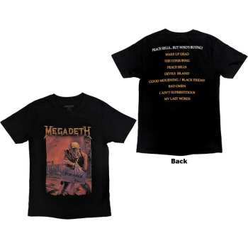 Merce Megadeth: Megadeth Unisex T-shirt: Peace Sells Album Cover (back Print) (small) S