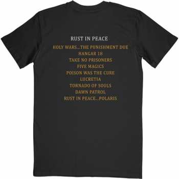 Merce Megadeth: Tričko Rust In Peace Track List  S