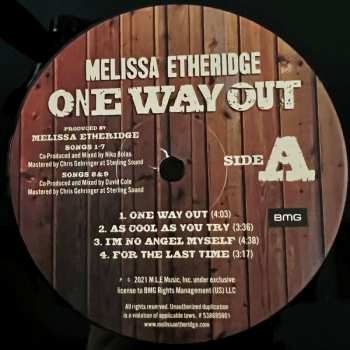 LP Melissa Etheridge: One Way Out