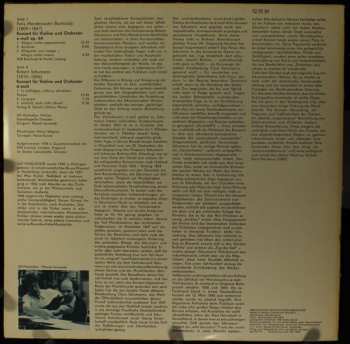 LP Robert Schumann: Violinkonzert E-moll Op. 64 / Violinkonzert D-moll