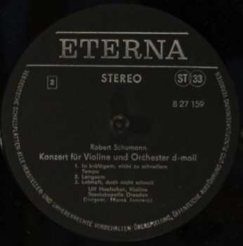 LP Robert Schumann: Violinkonzert E-moll Op. 64 / Violinkonzert D-moll