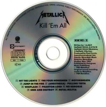 CD Metallica: Kill 'Em All