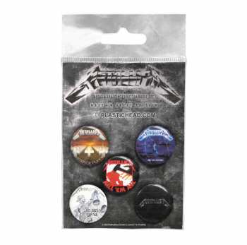 Merce Metallica: Sada Placek Albums 1983-1991 Button Badge Set