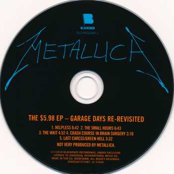 CD Metallica: The $5.98 E.P. - Garage Days Re-Revisited DIGI