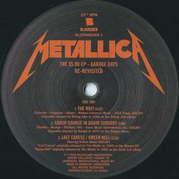 LP Metallica: The $5.98 E.P. - Garage Days Re-Revisited