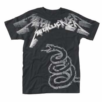 Merch Metallica: Maglietta Black Album Faded (all Over)