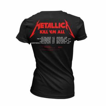 Merce Metallica: Tričko Dámské Kill Em All Tracks (black) S