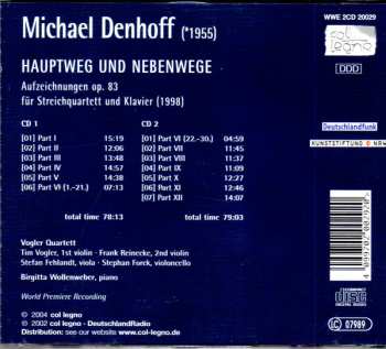 2CD Vogler Quartett: Hauptweg & Nebenwege - Aufziechnungen Op.83 Für Streichquartett Und Klavier