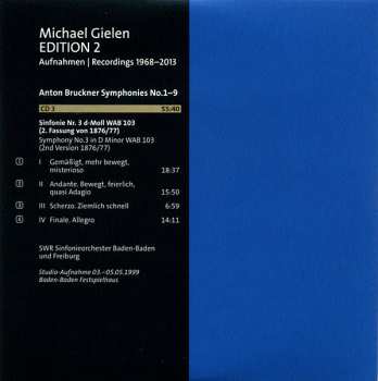10CD/Set di cofanetti Anton Bruckner: Symphonies No.1-9, Michael Gielen Edition Vol. 2 1968-2013