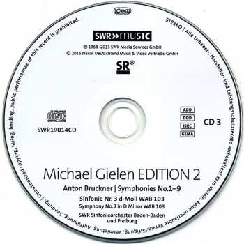 10CD/Set di cofanetti Anton Bruckner: Symphonies No.1-9, Michael Gielen Edition Vol. 2 1968-2013
