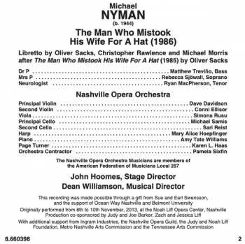 CD Michael Nyman: The Man Who Mistook His Wife For A Hat