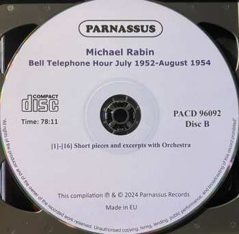 2CD Michael Rabin: On The Bell Telephone Hour (Years 1950-54)