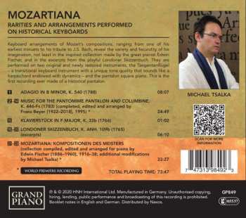 CD Michael Tsalka: Mozartiana: Rarities And Arrangements Performed On Historical Keyboards