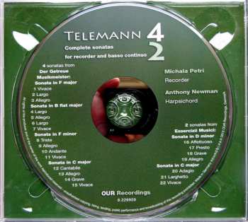 CD Michala Petri: Telemann - Complete sonatas for recorder and basso continuo