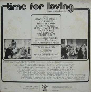 LP Michel Legrand: Time For Loving (Bande Originale Du Film)