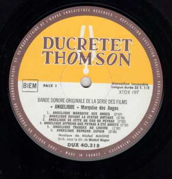 LP Michel Magne: Bande Sonore Originale De La Série Des Films Angélique Marquise Des Anges