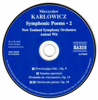 CD The New Zealand Symphony Orchestra: Symphonic Poems • 2