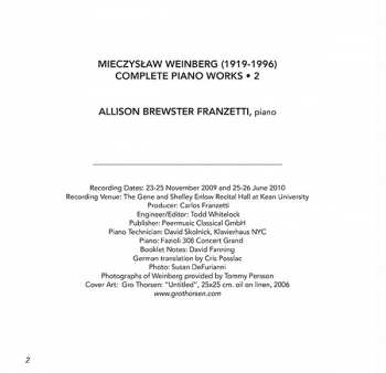 CD Mieczysław Weinberg: Complete Piano Works • 2