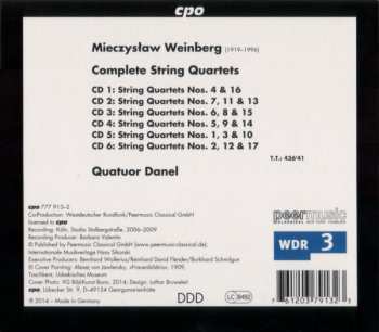 6CD/Set di cofanetti Mieczysław Weinberg: Complete String Quartets