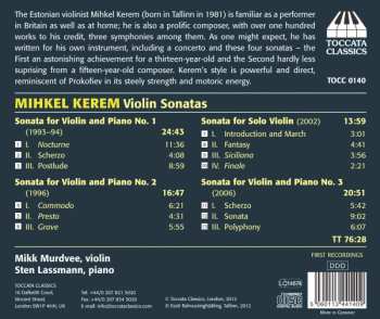 CD Sten Lassmann: Violin Sonatas
