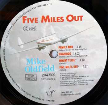 LP Mike Oldfield: Five Miles Out