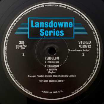 LP Mike Taylor Quartet: Pendulum